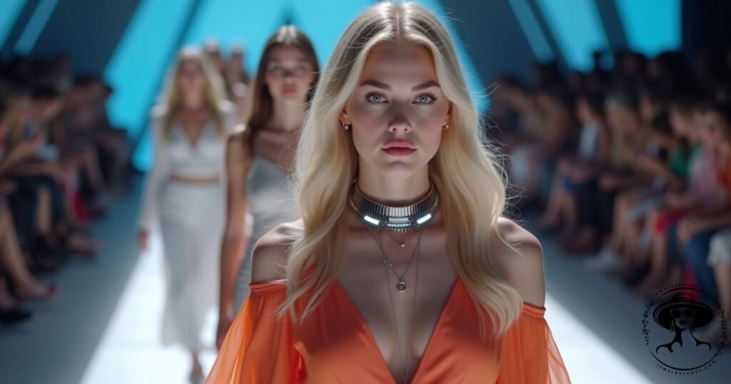Trendy choker necklace with a modern design, showcasing its timeless fashion appeal.