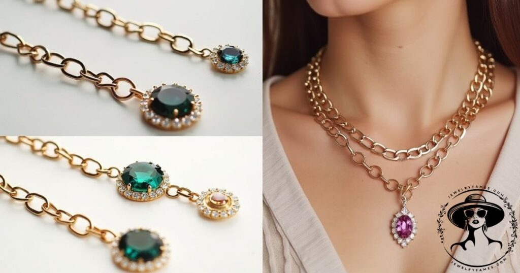 Step-by-step necklace chain cleaning guide for gold, silver, and gemstone jewelry.